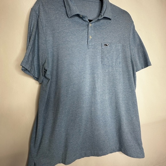 Vineyard Vines Blue Polo Shirt Classic Design - Picture 2 of 7